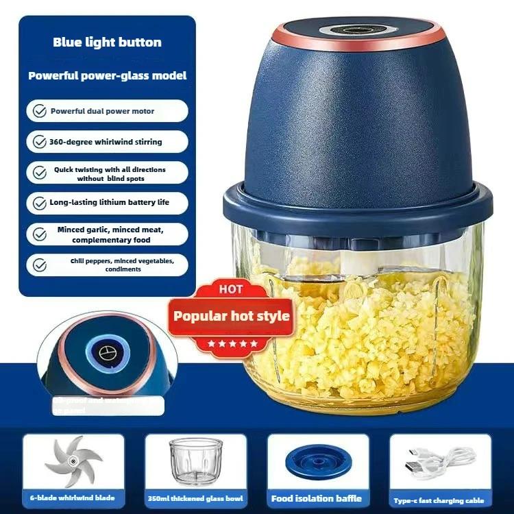 Česneková kaše Elektrický šlehač na česnek Česneková kaše Domácí mini mlýnek