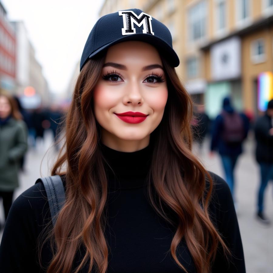 1pc Black Unisex 26 A-Z Letter Baseball Cap, Adjustable Casual Breathable Sunscreen Cap, Suitable For Outdoor Daily Wear