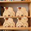 Wooden Elephant Family Puzzle Personalized 2/3/4/5 Family Names Elephant Sculpture for Housewarming Decor Christmas Mother's Day Father's Day Gifts