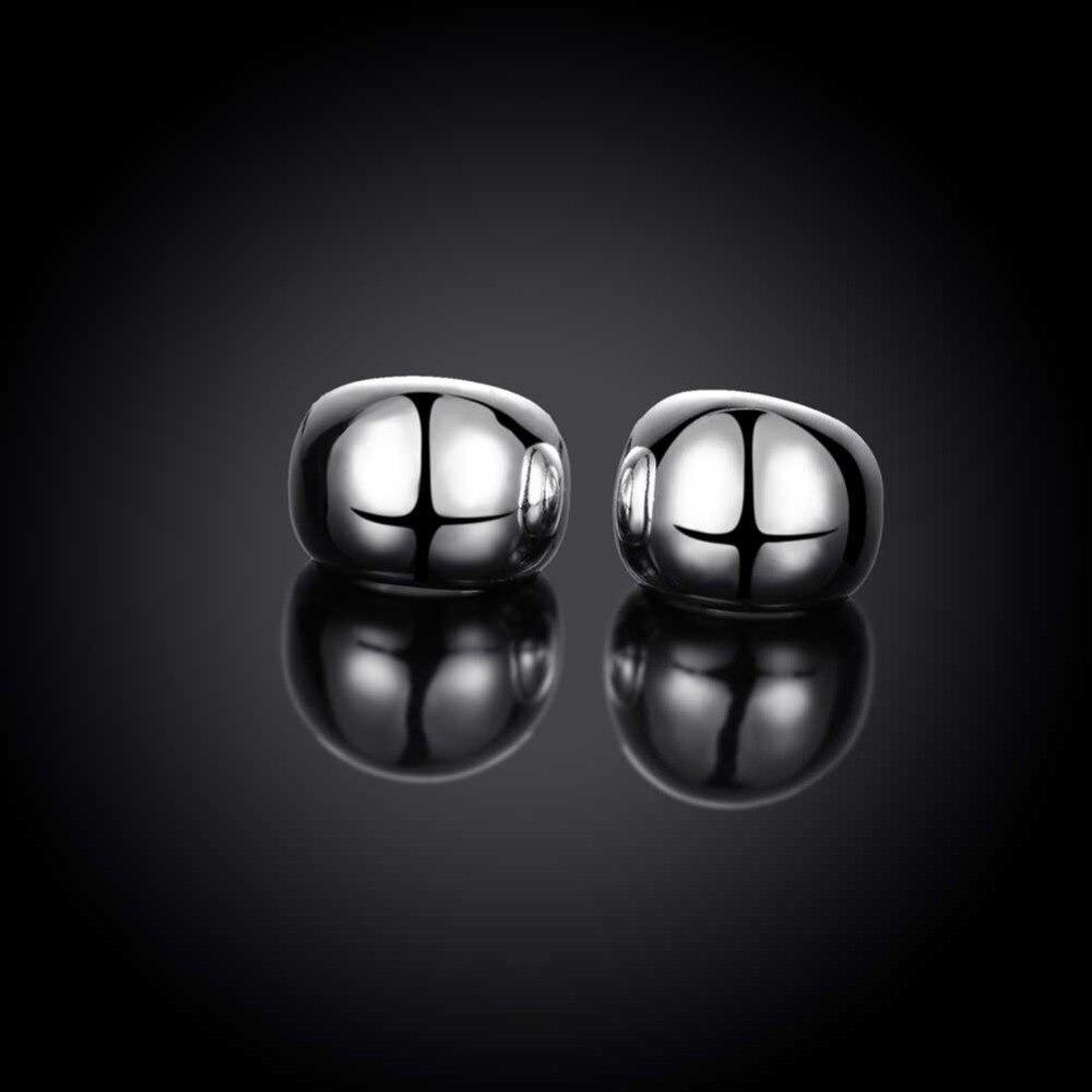 925 Sterling Silver Half Round Earrings For Women Fashion Jewelry Ear Buckle Top Quality