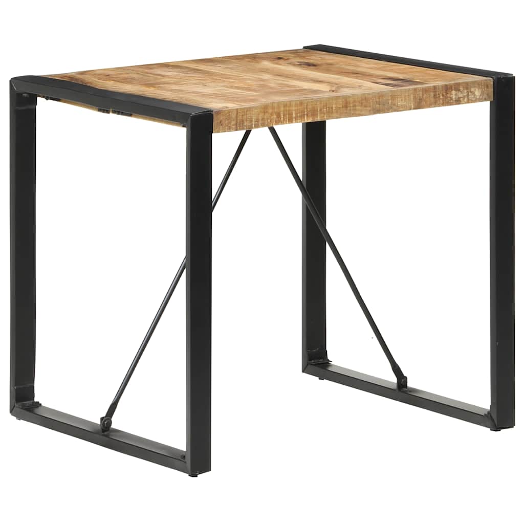Dining Table 80x80x75 Cm Rough Mango Wood