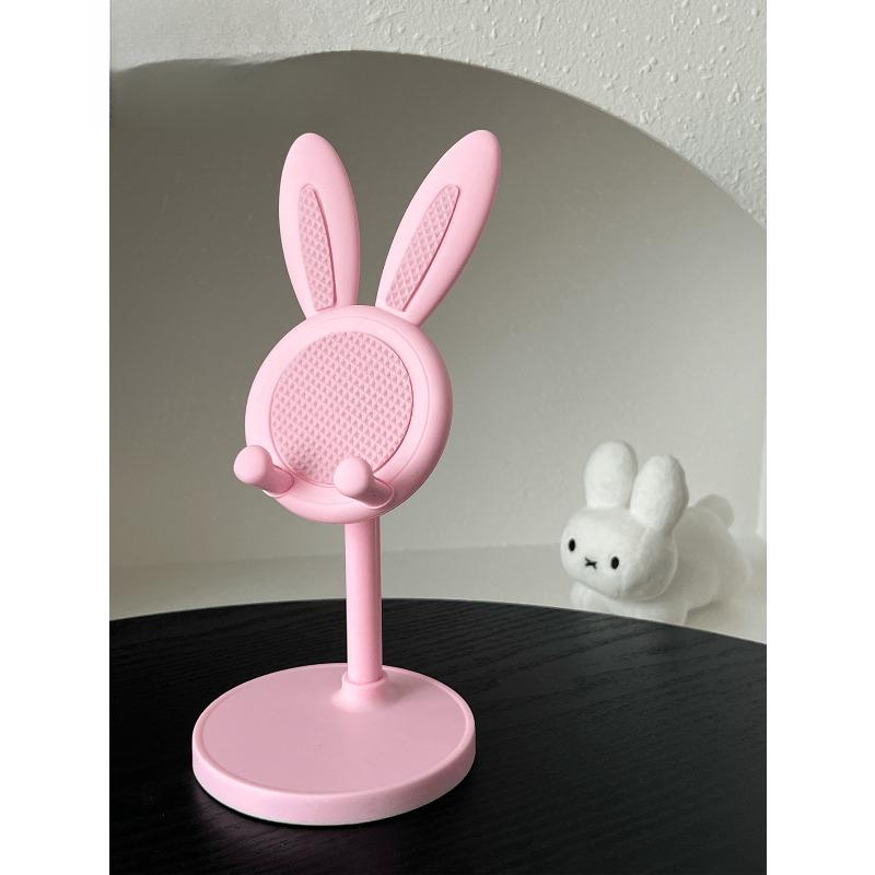 1pc Cute Rabbit Shape Multi-Function Adjustable Phone Stand, Extendable Slouchy Holder