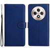 For Oppo Reno12 F 4G Case Solid Color Leather Mobile Cover Wallet Stand with Strap