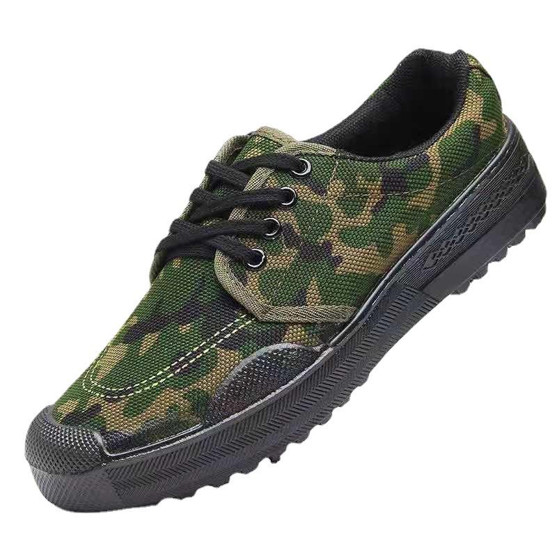 Camouflage Training Shoes Spring Summer Autumn Military Training Shoes Low-top Canvas Liberation Shoes Work Shoes Men's Labor Insurance Shoes