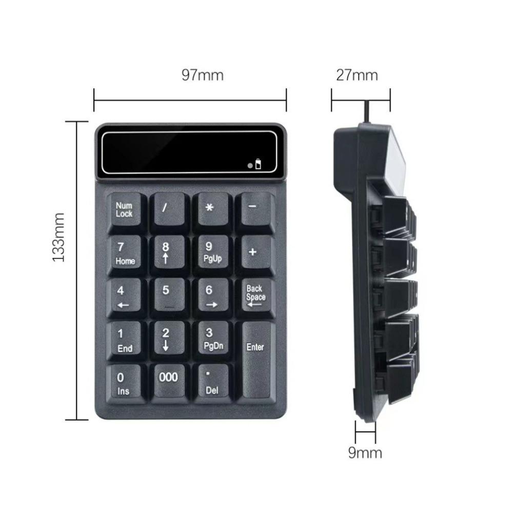 Mechanical Feel 2.4G Wireless Numeric Keyboard Wired Keyboard Mini USB Numeric Keypad  Notebook