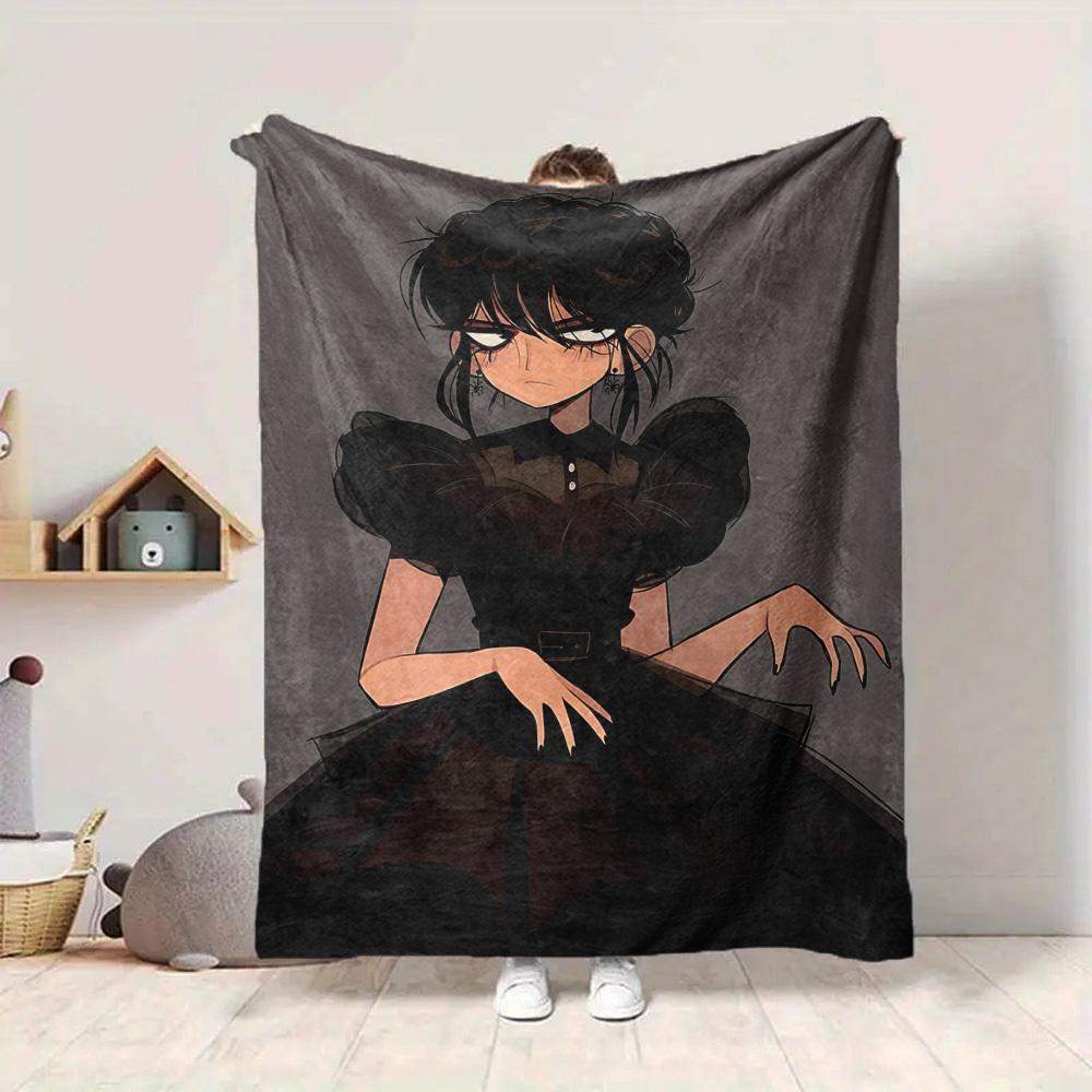 1pc Wednesday Blanket Soft All Season Throw with Vibrant Design, Perfect for Home, Travel, and Gifts, Ideal for Naps and Camping