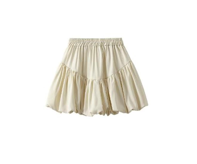 

Mini Above the Casual Elastic Free Beige [JINJUDUO] Women s Skirt, Knee, Leg-Lengthening Effect, High-Quality Look, Soft, High-Waisted, A-Line Skirt, бежевый