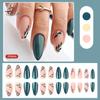 1 Set Wearable False Nails DIY Nail Art Kit with Glue & Nail File Press-on Nails Waterproof Gel Fake Nails Full Cover French Tips Artificial Nail