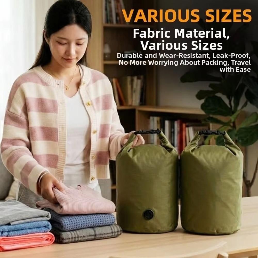 Space Saving Vacuum Compression Bag Reusable Luggage  Storage Bag Hand Roll Vacuum Bag  Luggage Use