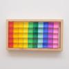 Transparent Rainbow 3D Building Blocks: Educational Acrylic Cubes for Children