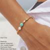 Vlen Natural Turquoises Summer Bracelet for Women Boho Jewelry High Quality Gold Plated 18 K Freshwater Pearl Bracelets