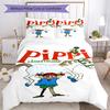 3pcs Pippi Longstocking Pattern Bedding Set Duvet Cover Set Includes Duvet Cover &pillowcases, Perfect All Season Bedroom Decoration & Gift