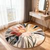 French Style Living Room Decoration Round Carpet Flower Pattern  Rugs for Bedroom Thicken Plush Lounge Rug Fluffy Soft Floor Mat