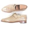 Tolle John Lobb Business-Schuhe BRENTWOOD Kappe Single Monk Strap Beige Gebraucht