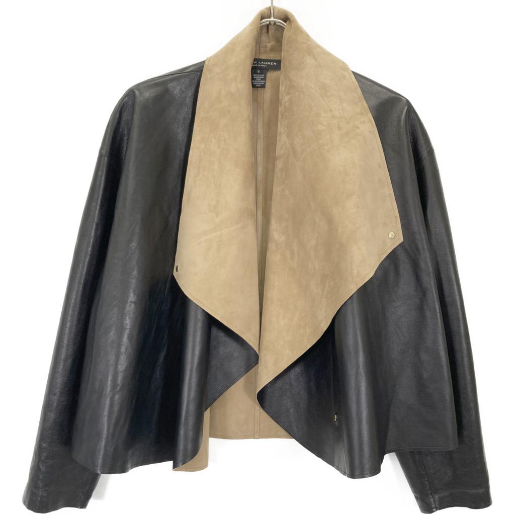 Ralph Lauren Black Label Schwarze Wildlederjacke Jacke 12 schwarz Gebraucht