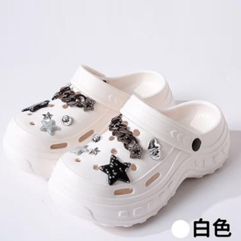 New hole shoes women's indoor and outdoor stepping on shit feeling comfortable and breathable eva slippers thick-soled slippers wholesale