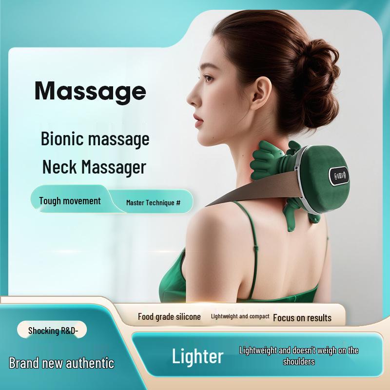 Portable Multi-functional Neck and Shoulder Massager with Heat and Vibration