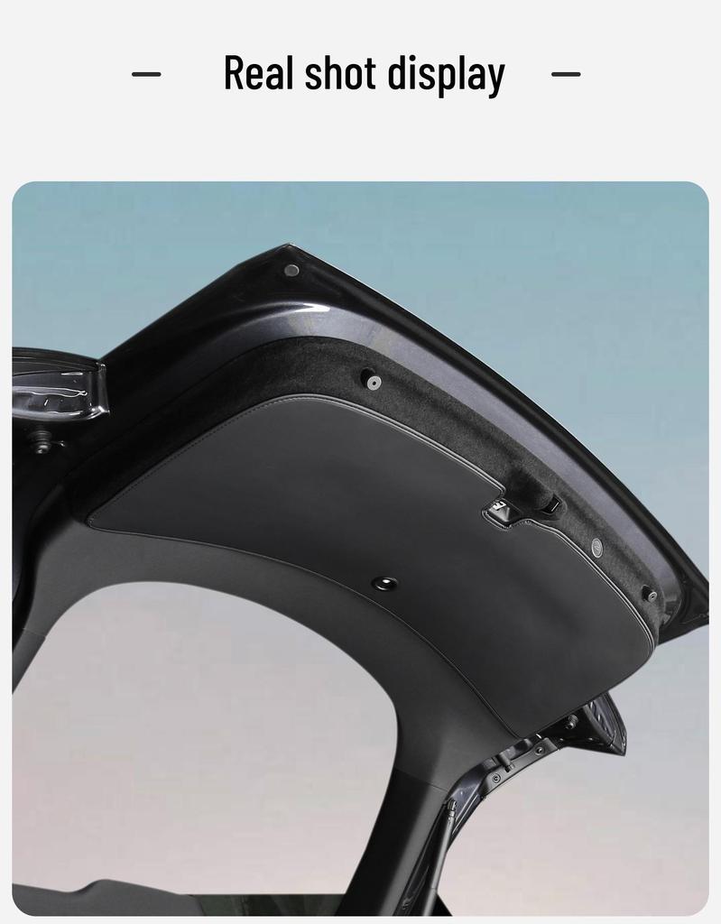 Tesla Model Y Refresh Trunk Tailgate Mat - Leather Sticker for Tailgate Protection and Interior Enhancement