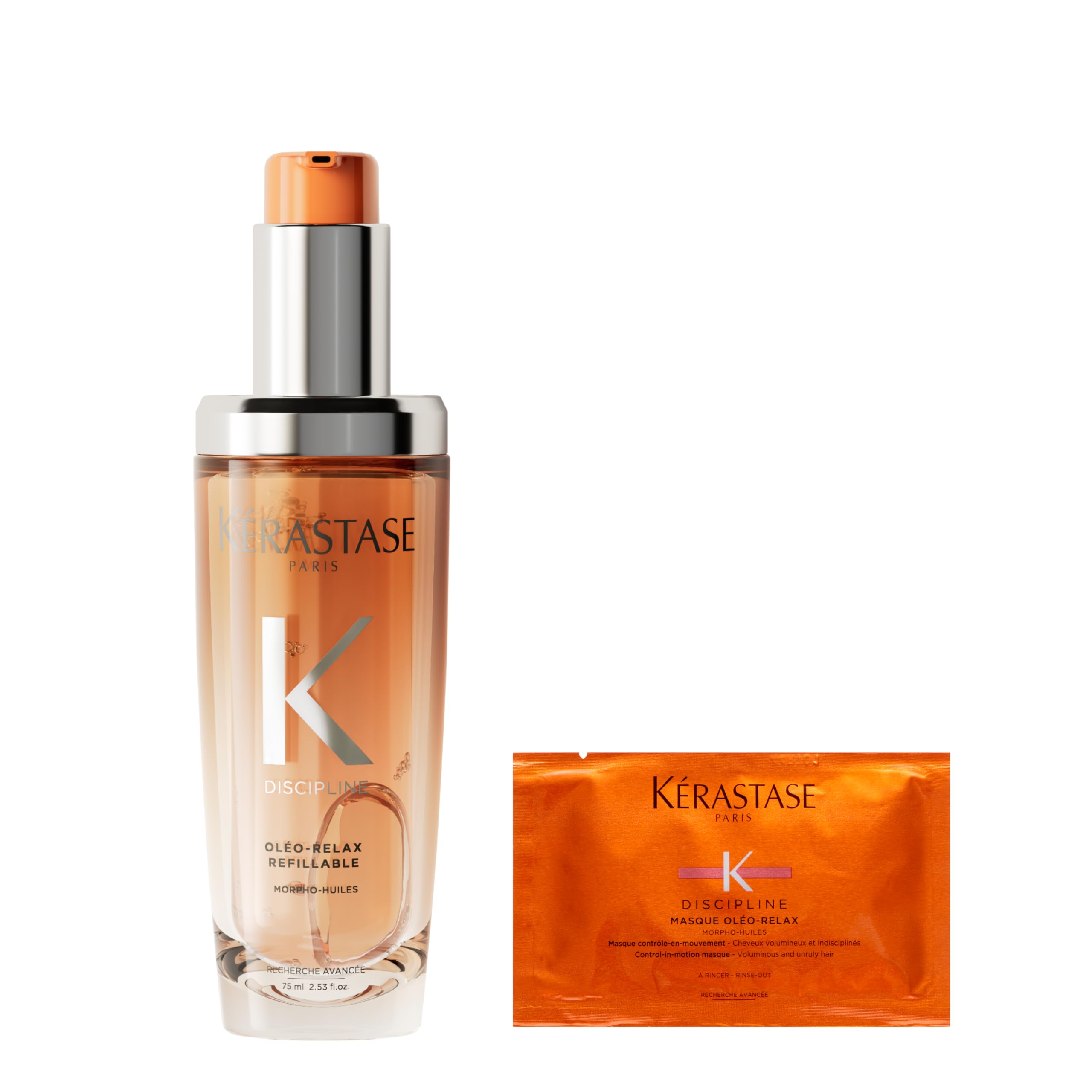 Kérastase Fluid Oleo Relax Hair Oil, 75mL, Sample Set, Hair Care, Leave-in Treatment, Daily Care, Smoothing, Curly Hair Care, Humidity Management, Moi