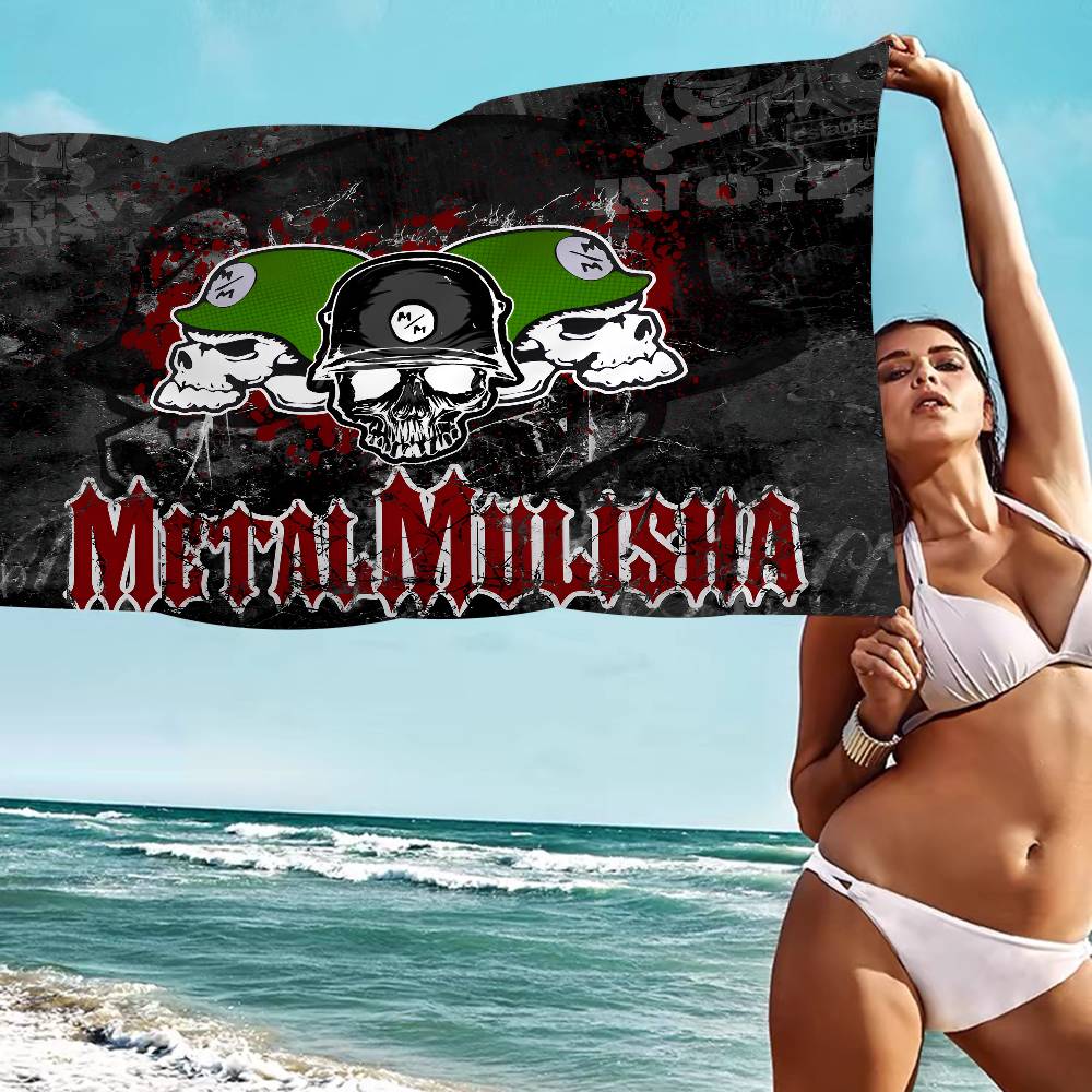 M-Metal M-Mulisha Πετσέτα Παραλίας με Εκτύπωση από Μικροΐνες Ορειβασία Γιόγκα Παραλία Κολύμπι Τρέξιμο Απορροφητική Μαλακή Πετσέτα
