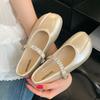 Fashion Luxury Fashion Rhinestones Women Ballet Flats Dance Shoes Round Toe Female Soft Footwear Shallow Ladies Mary Janes Flats Shoes