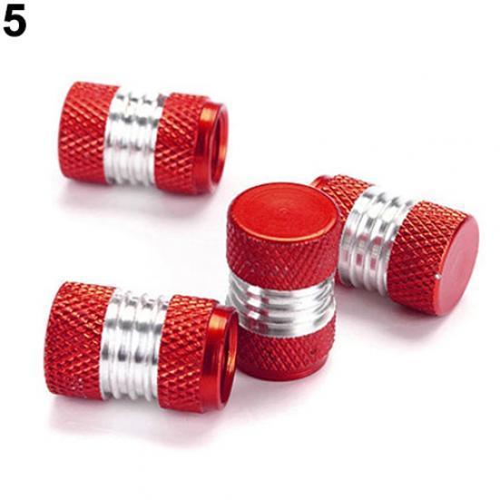 4Pcs/Set Universal Aluminum Alloy Bright Color Tire Tyre Air Valve Stems ADM