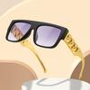 New Trend Sunglasses for Women Fashion Hip Hop Punk Gold Necklace Sun Glasses for Men Luxury Brand Design Eyeglasses Uv400