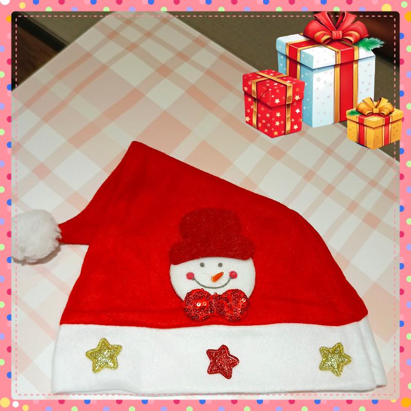 Christmas Cartoon Santa Claus Hat with Lights - Big Red Non-woven Decoration