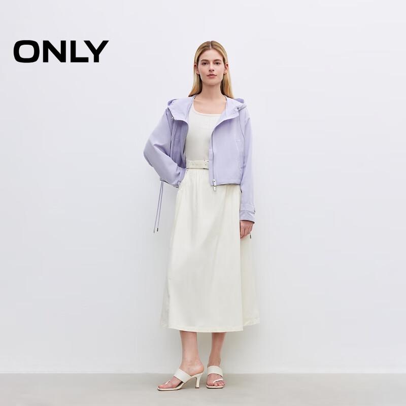 ONLY Women's Hooded Drop-Shoulder Windbreaker Cardigan