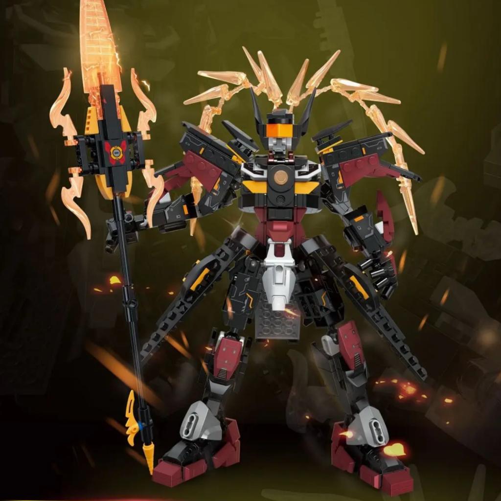 Building Blocks Mecha Warrior Boy Pieced Together Building Blocks Toy Display Model Gifts