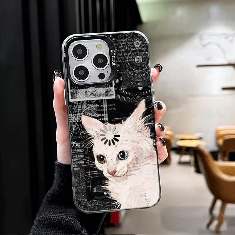 Funny Cats Fashion Style Soft Phone Case for iPhone 15 16 17 Pro Max 17Air 16E 14 Plus 13 12 Mini Shockproof Cover Back Shell