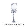 Bicchiere da champagne a forma di rosa, bicchiere da vino rosso, bicchiere da cocktail da bar, bicchiere da coppa per San Valentino e matrimonio