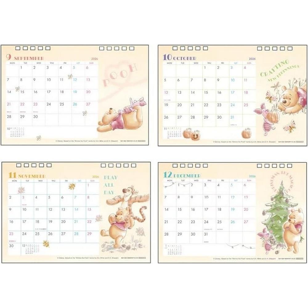 Winnie the Pooh 2026 Desktop Calendar
