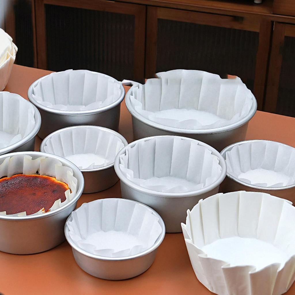 50Pcs Paper Cupcake Mould Diy 4 -8 Inch Cake Cup Liners Baking Boxes Wrappers Cases Decorating Tool Kitchen Cake Accessories