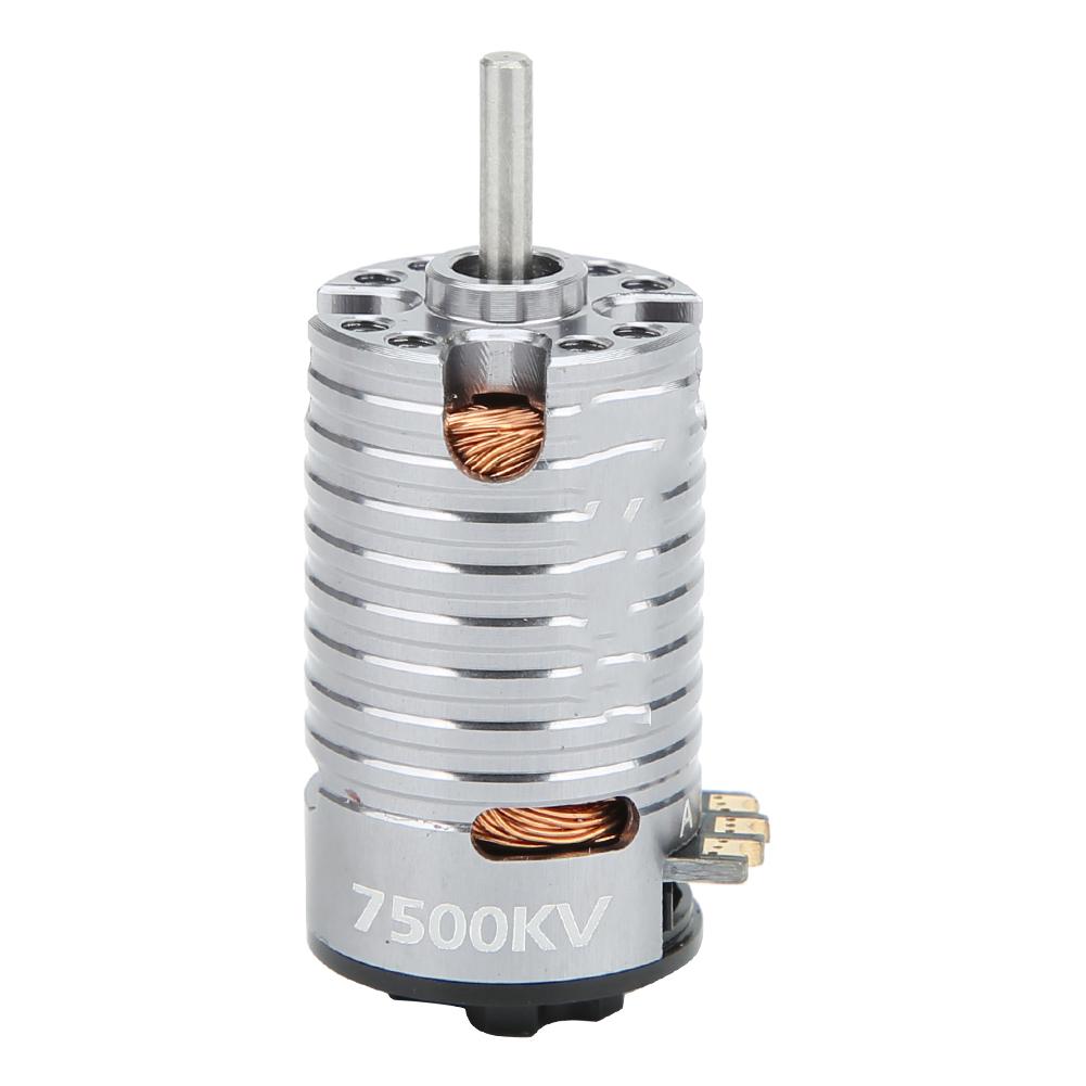 1410 Brushless Motor 18A Black ESC RC Replacement Accessory Spare Part(Titanium Color 7500KV )
