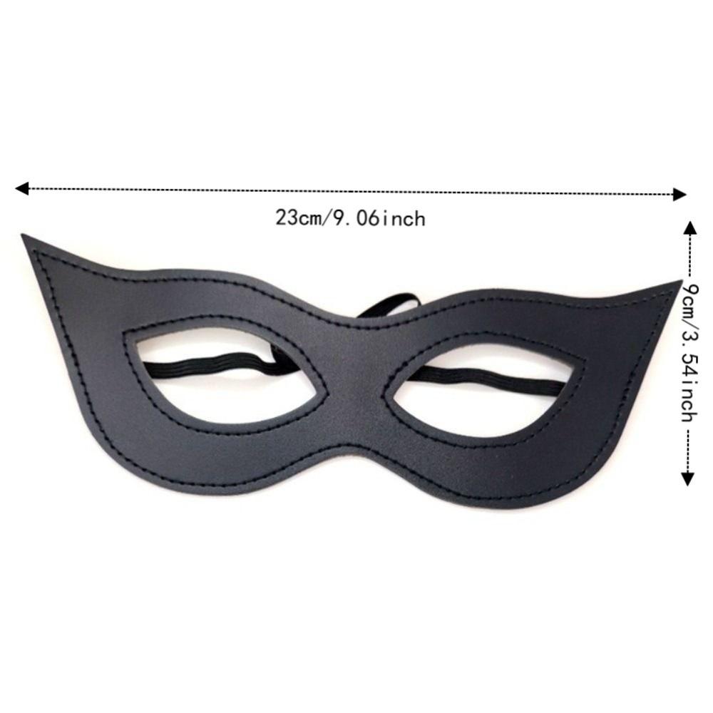 Masquerade PU Leather Mask Gothic Style Cosplay Mask Unisex Half Face Mask  Role Play