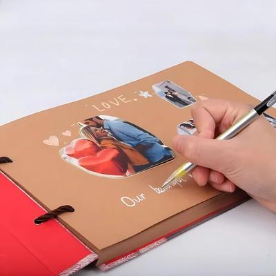 1/2PCS DIY Handmade Photo Album Scrapbook Our Adventure Book Retro Kraft Album Anniversary Wedding Memory Mother's Day Gift