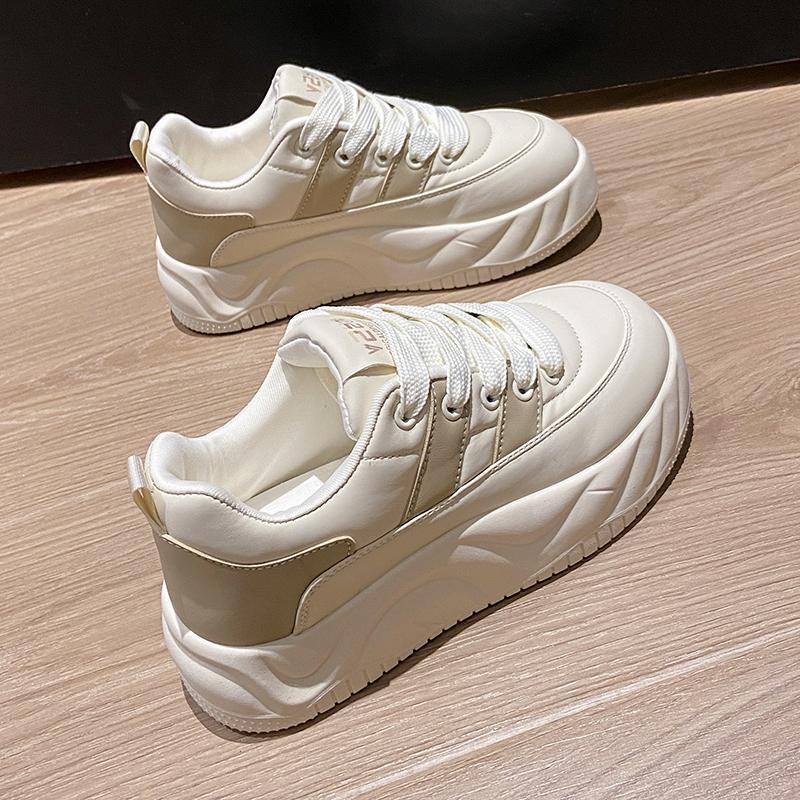 Dámské boty Baleríny PU Šněrovací Ležérní Pohodlné Dámské Vycházkové Módní Venkovní Protiskluzové Jednobarevné Dámské Tenisky