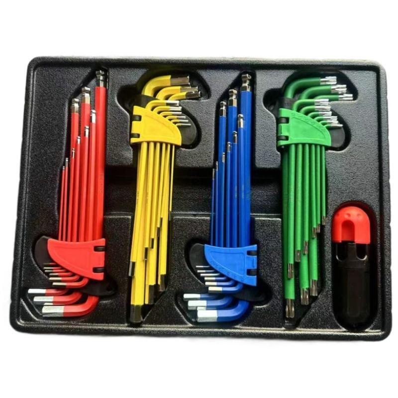 Hexagon Key Set Hexagon Wrench Screwdriver Set Hexagon Spanner Universal Wrench Key L Type with Ergonomic Handle 1