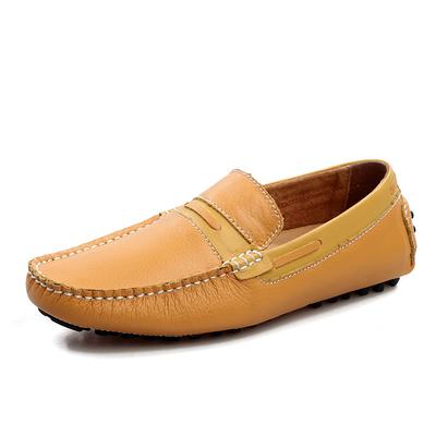 Men Shoes Loafers Men Fashion Leather Boat Shoes Fashion Comfortable Moccasins Shoes British Style Walking Shoes Leisure Walk