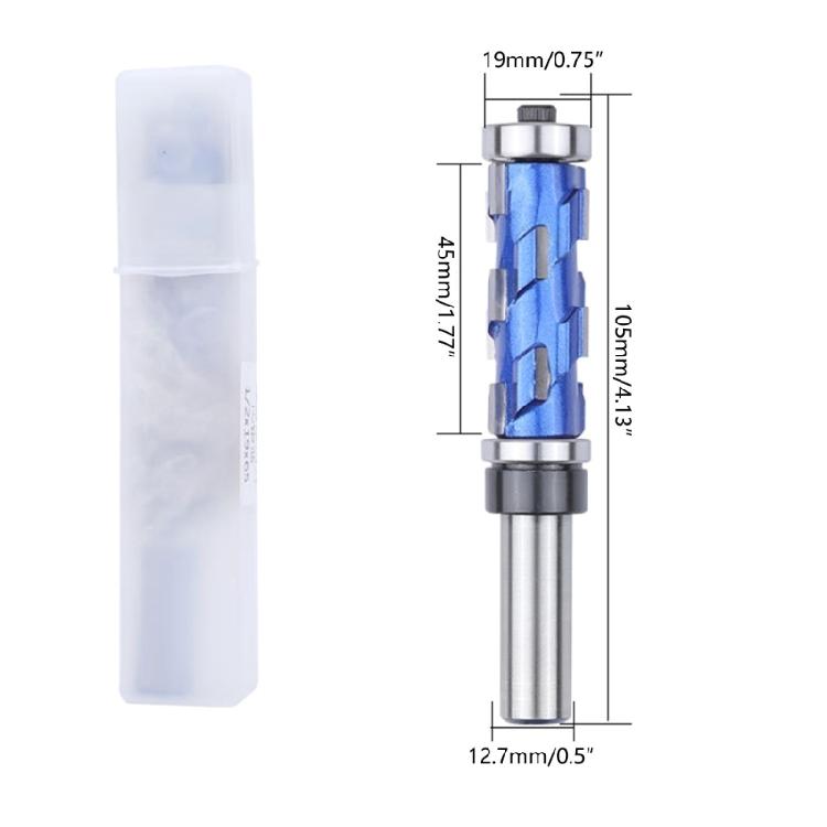 12.7mm 1/2 Shank Carbide Spiral Trimming Bit Milling Tools Woodworking Mill