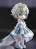 Obitsu 11 OB11 Size Outfit Set for Obitsu Dolls (11cm Body), Princess Dress, Lolita Style, Cute, 5-Piece Set (Blue Gray)