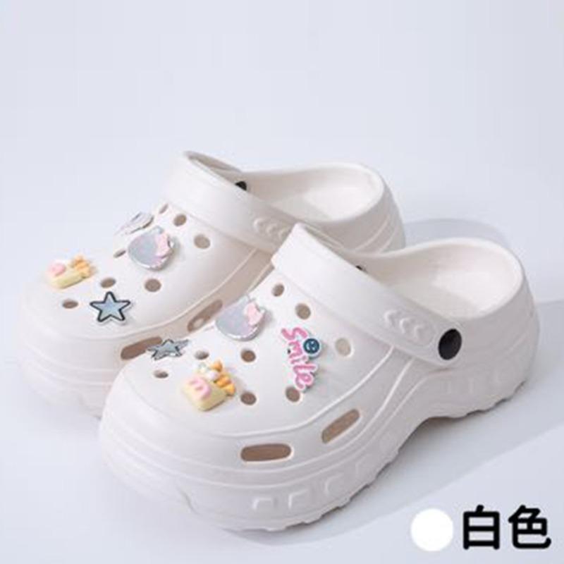 New thick-soled slippers women wear non-slip and wear-resistant cute cartoon eva slippers hole shoes wholesale