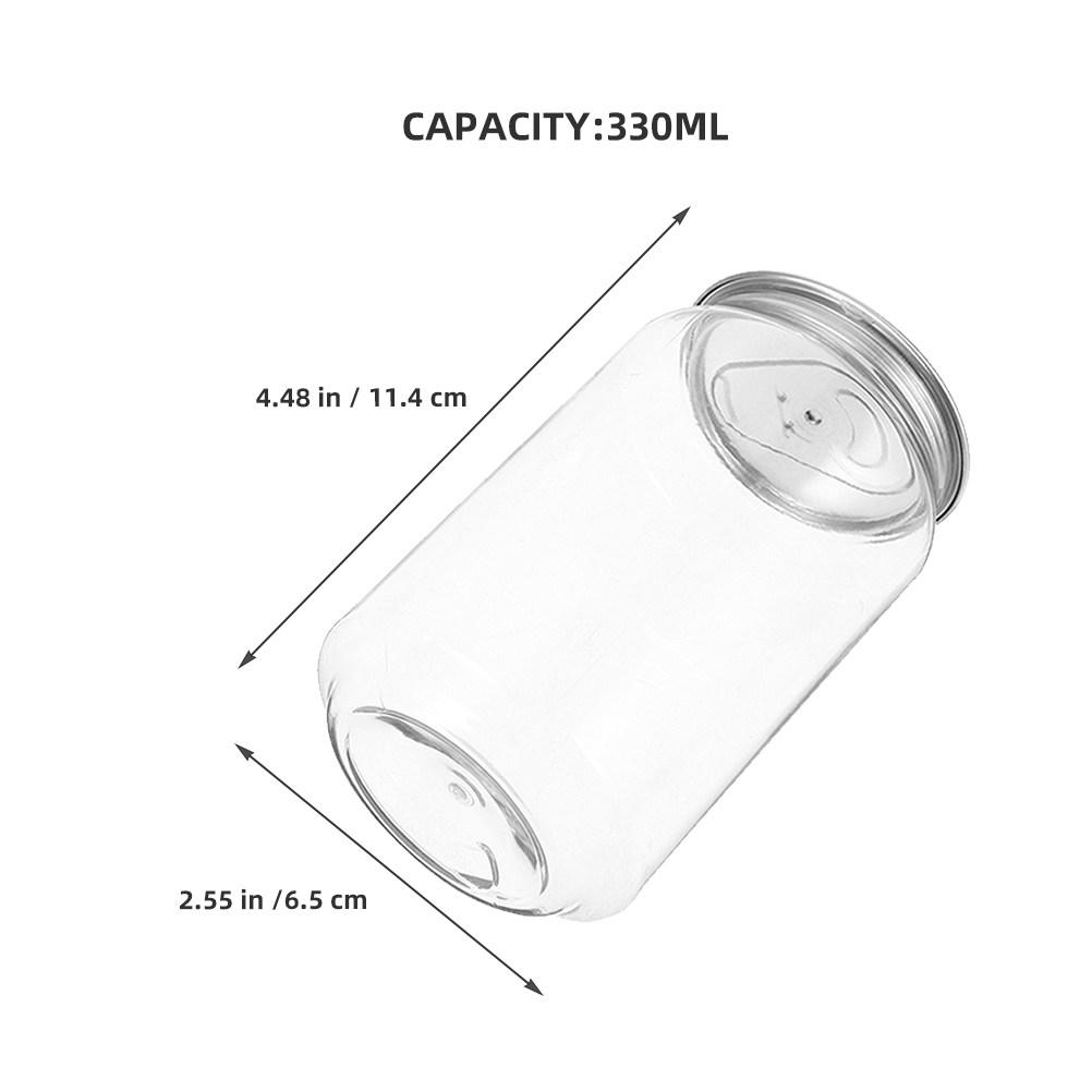 12Pcs Leakproof Clear Plastic Juice Bottles Aluminum Caps Reusable Smoothie Milk Soda Beverage Containers 330Ml other