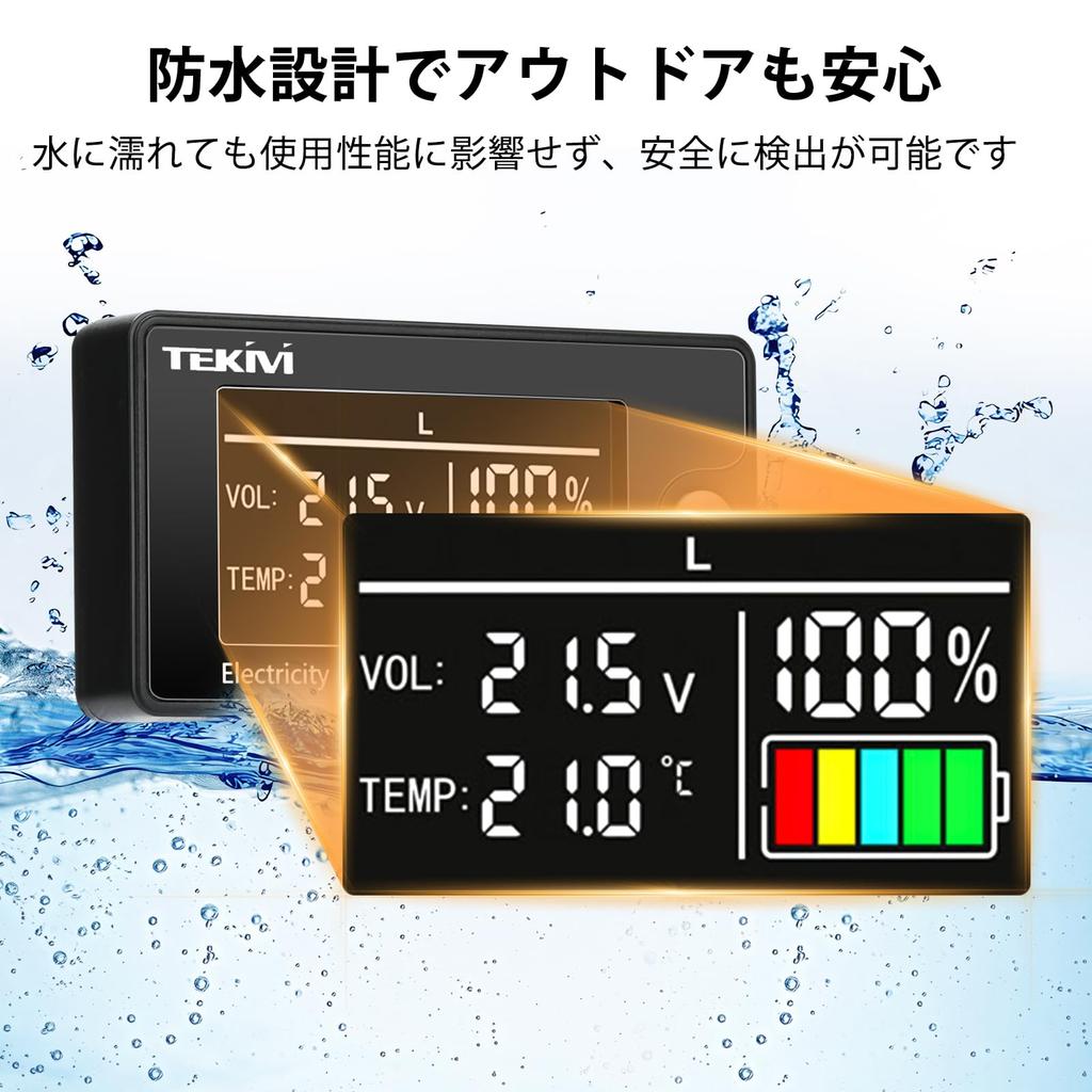 Batterie-Monitor Aideepen Batteriestandsanzeige Batterieprüfer mit Alarm