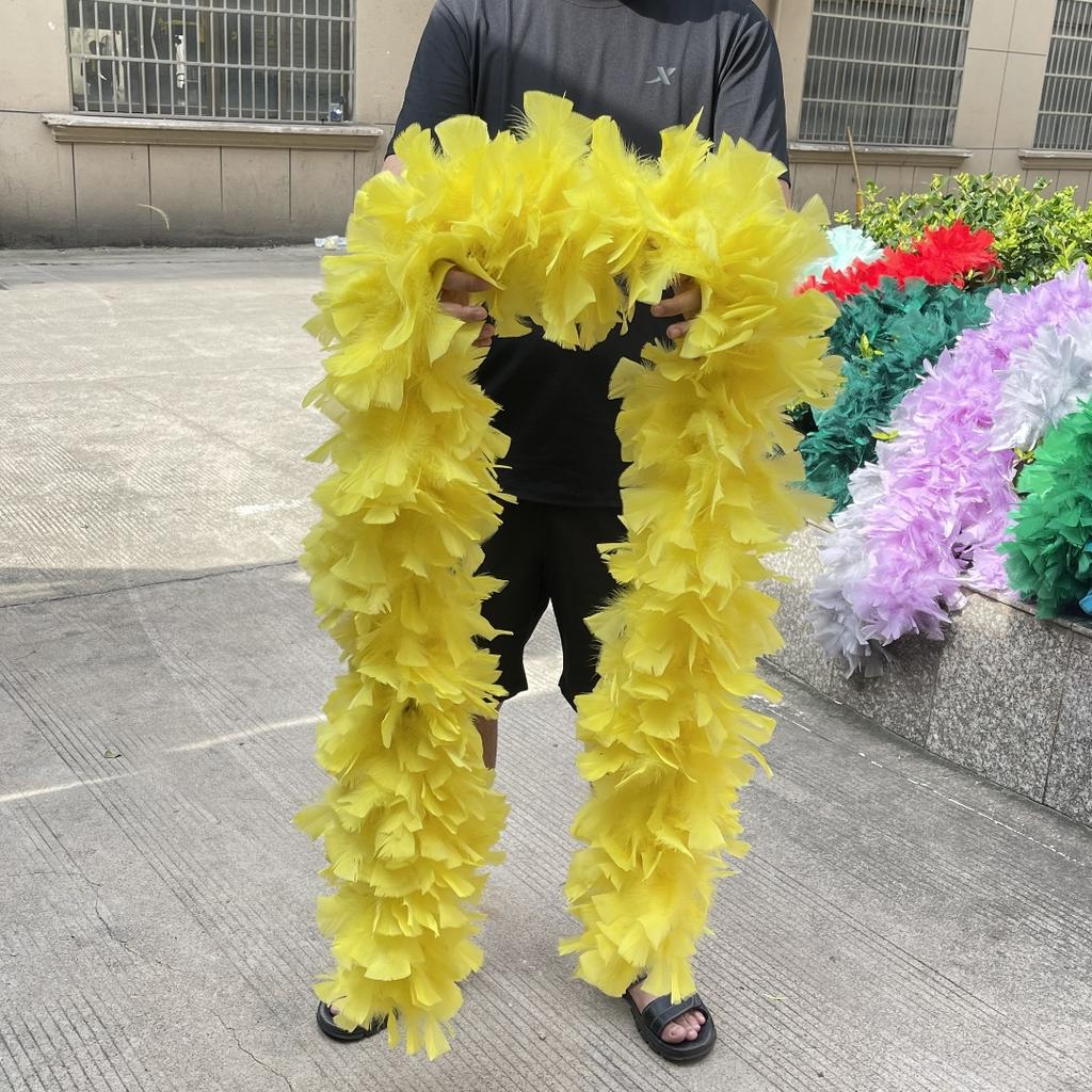 DIY 2 Yards Fluffy  Turkey Marabou Feathers Boa 200Grams White Feather for Crafts Wedding Party Christmas Decoration Plumes Shawl