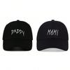 Letter Embroidered DADDY MAMI Baseball Cap Adjustable Baseball Hats Sunscreen Hats  For Man Women