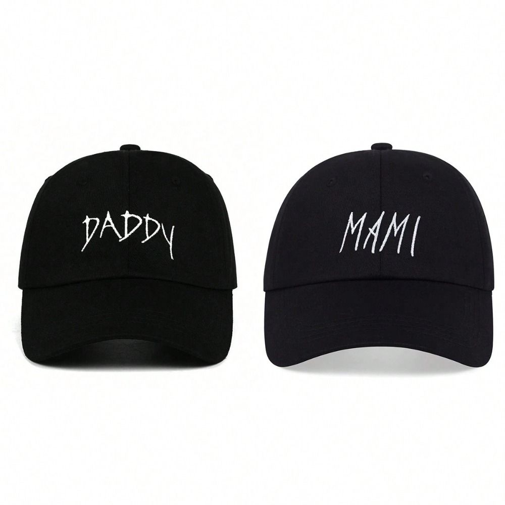 Letter Embroidered DADDY MAMI Baseball Cap Adjustable Baseball Hats Sunscreen Hats  For Man Women