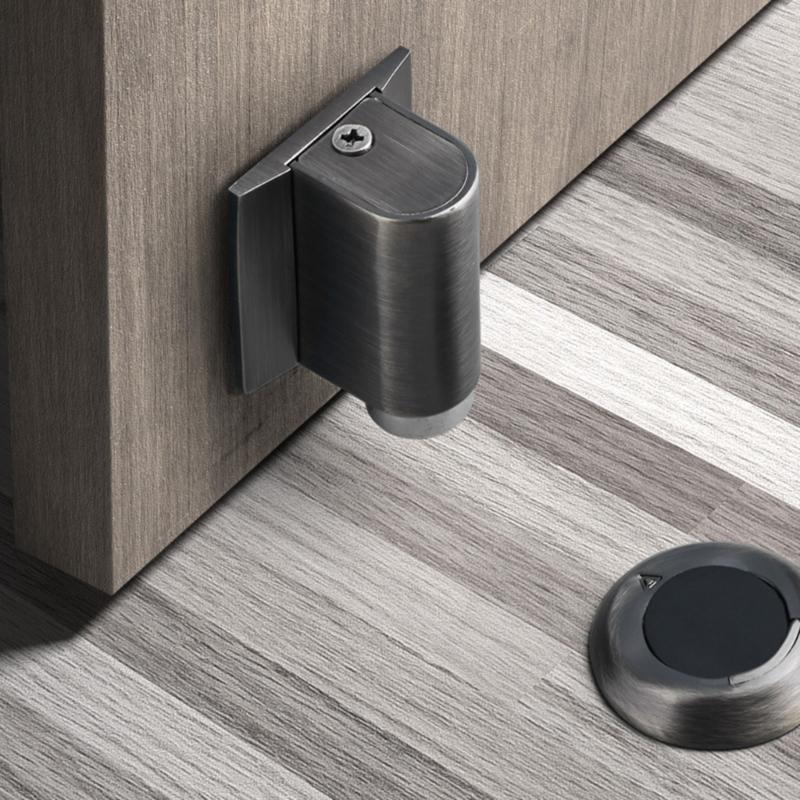 Adjustable Magnetic Door Stoppers Heavy Duty Door Holder Self Adhesive Designs for Quiet Operate & Wall Protections