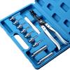 11 Piece Comprehensive Valves Seal Removal and Installer Tool Set For Multiple Vehicle Types Including Blue Storage Case